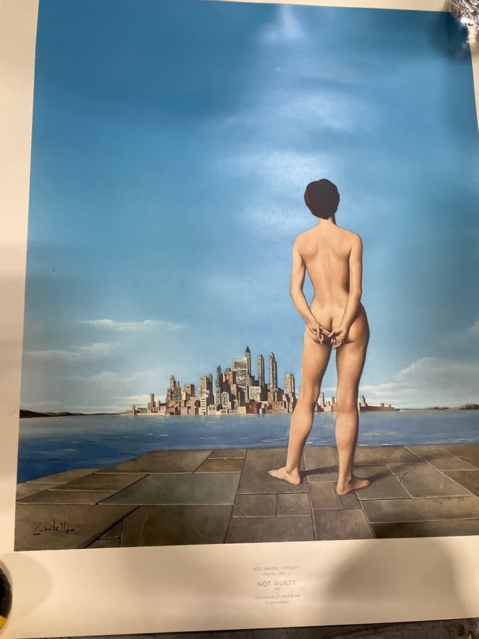 1967 Not Guilty Nude Print - Jose Manuel Capuletti (23.5inx28.5in): 1967 Not Guilty Nude Print - Jose Manuel Capuletti (23.5inx28.5in)