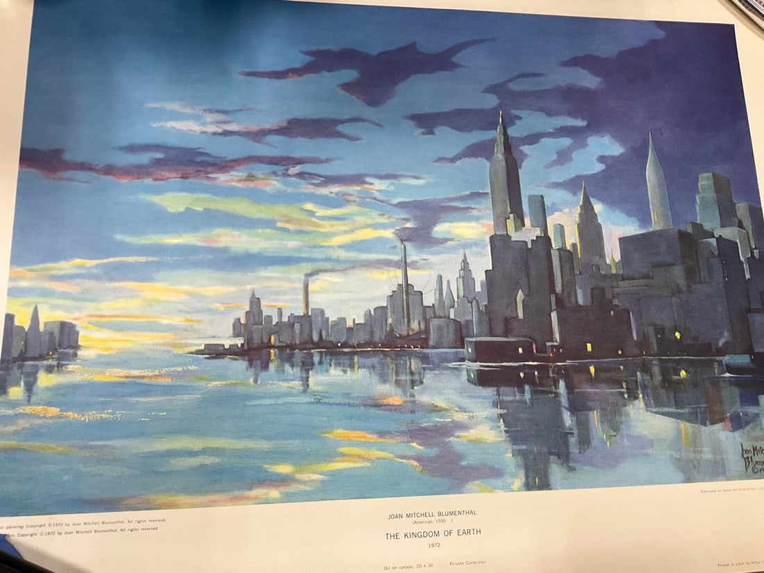 1972 Kingdom of Earth Art Print - Jone Mitchell Blumenthel (22.5inx30.5in): 1972 Kingdom of Earth Art Print - Jone Mitchell Blumenthel (22.5inx30.5in)