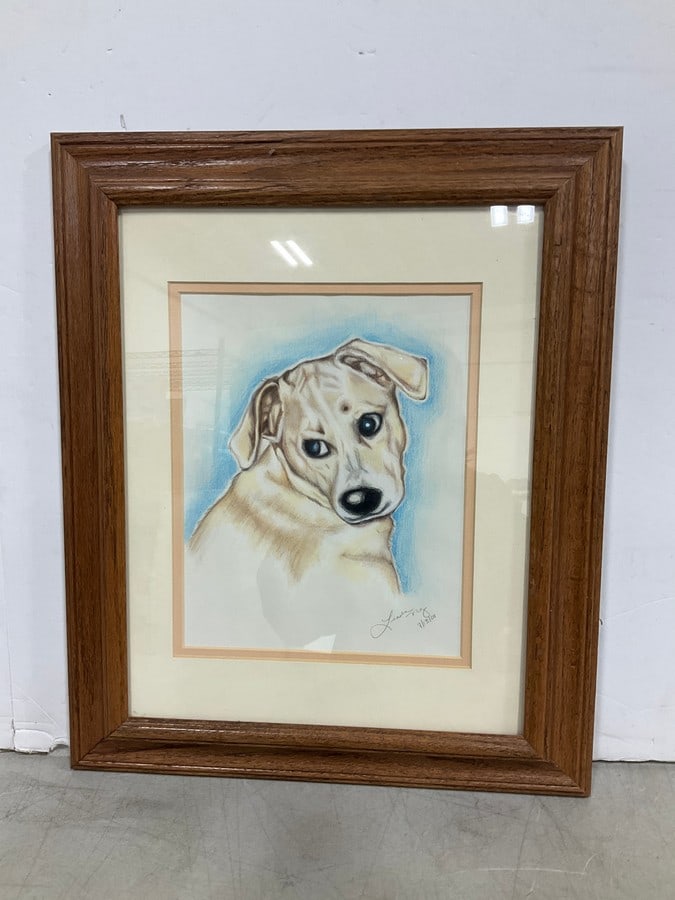 Framed and Signed Dog Artwork (15inx18in) (1 of 1)
