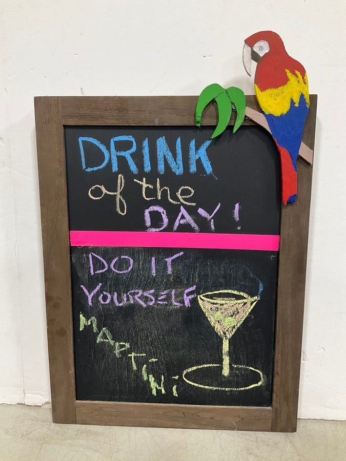 Folk Art Bar Chalkboard(13.5inx20in): Folk Art Bar Chalkboard(13.5inx20in)