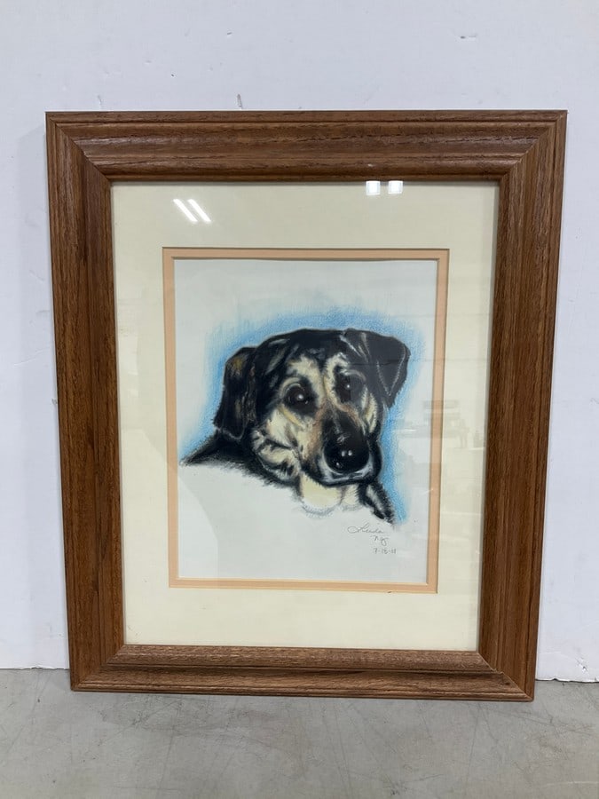Framed and Signed Dog Artwork (15inx18in) (1 of 1)