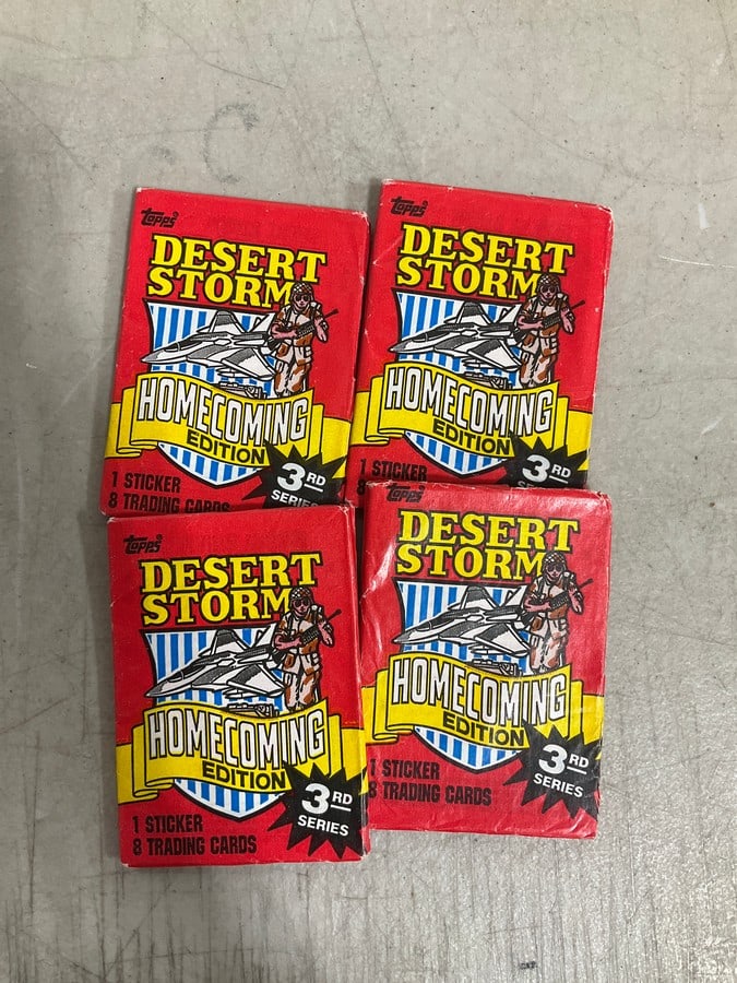 Topps Desert Storm collectible cards(4 packs total): Topps Desert Storm collectible cards(4 packs total)