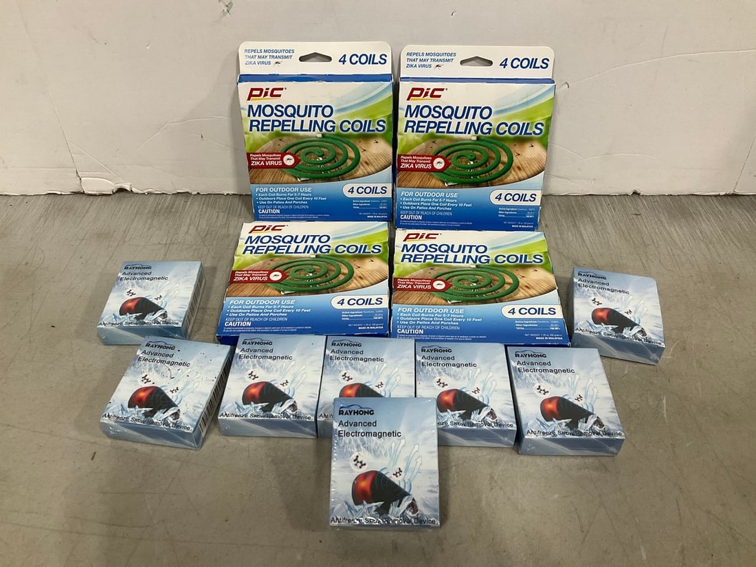 Pic mosquito repelling coils and antifreeze snow removal devices*new in package*: Pic mosquito repelling coils and antifreeze snow removal devices*new in package*