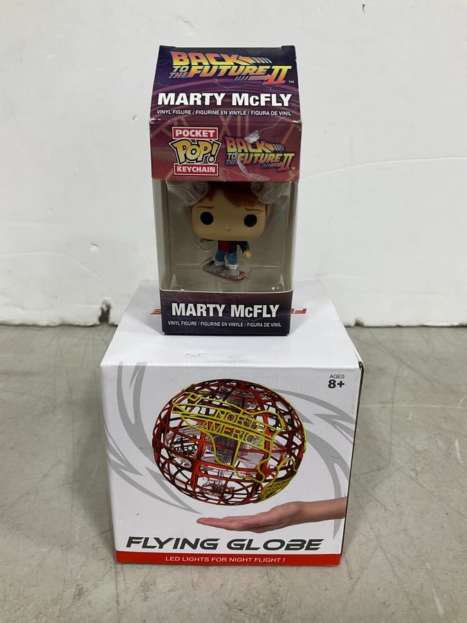 Marty Mcfly pocket pop collectible and flying globe toy*both new in package*: Marty Mcfly pocket pop collectible and flying globe toy*both new in package*