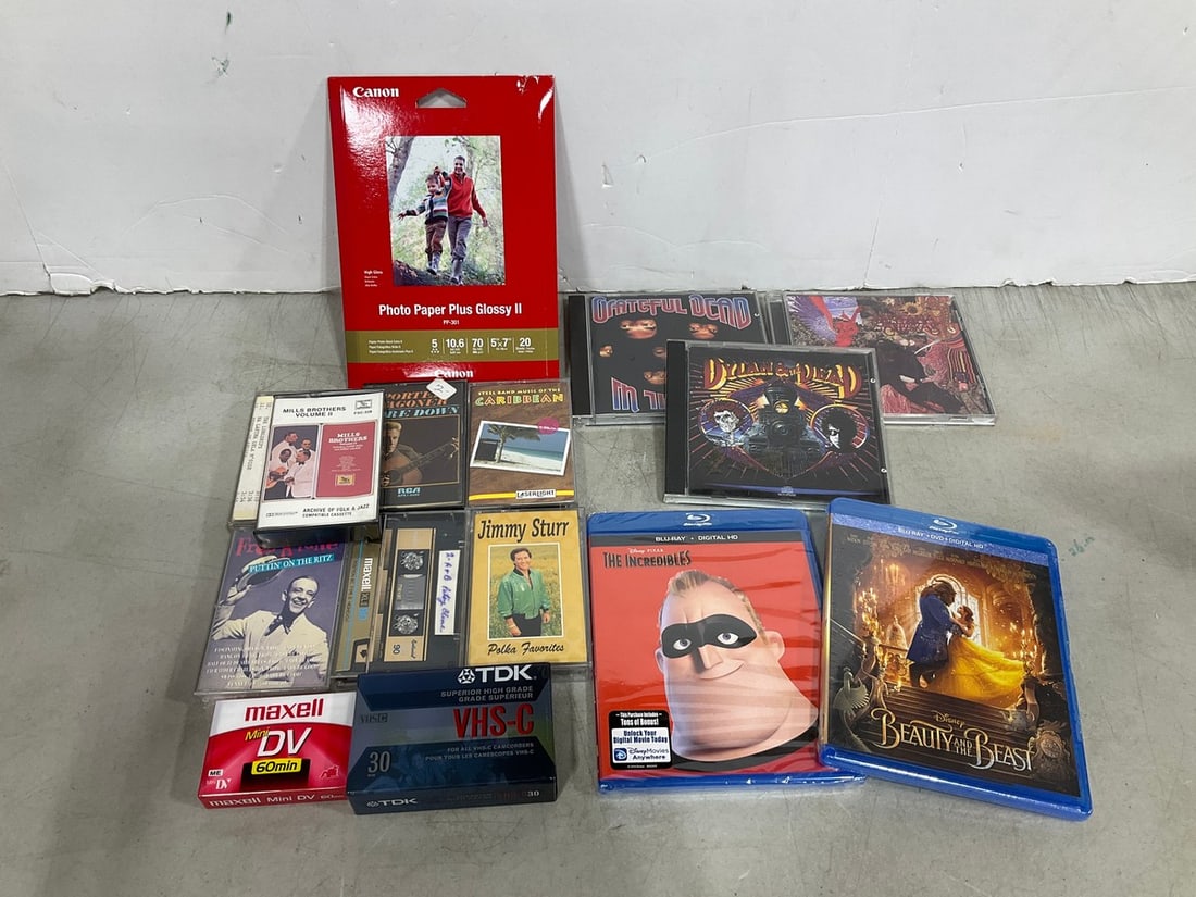 Vintage cassettes, CD's, Blu ray discs, and more: Vintage cassettes, CD's, Blu ray discs, and more