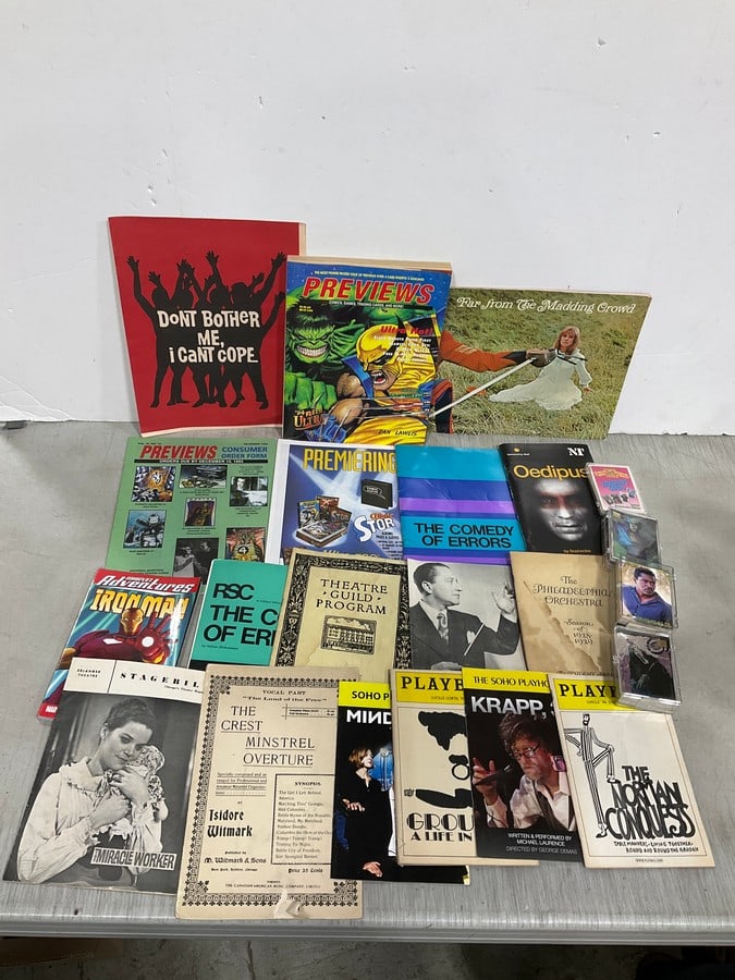 Vintage Playbills, Previews Comic Book, Various Trading Cards, and more: Vintage Playbills, Previews Comic Book, Various Trading Cards, and more