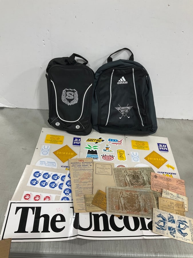 Various Handbags (Adidas, and PBA), Various Decals, and more (1 of 1)