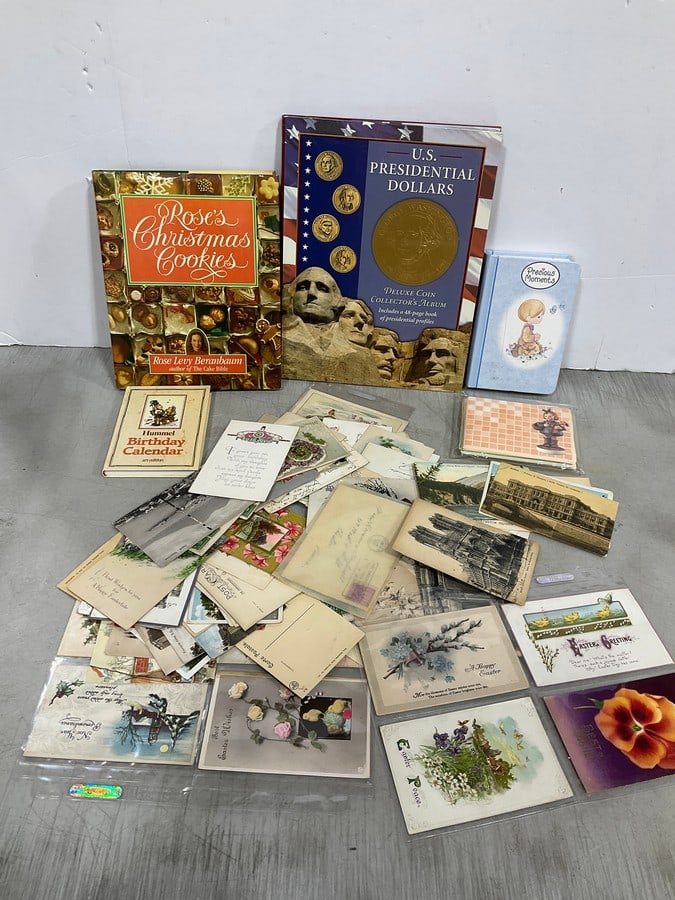 Vintage Postcards, and Various Hard Cover Books (1 of 1)