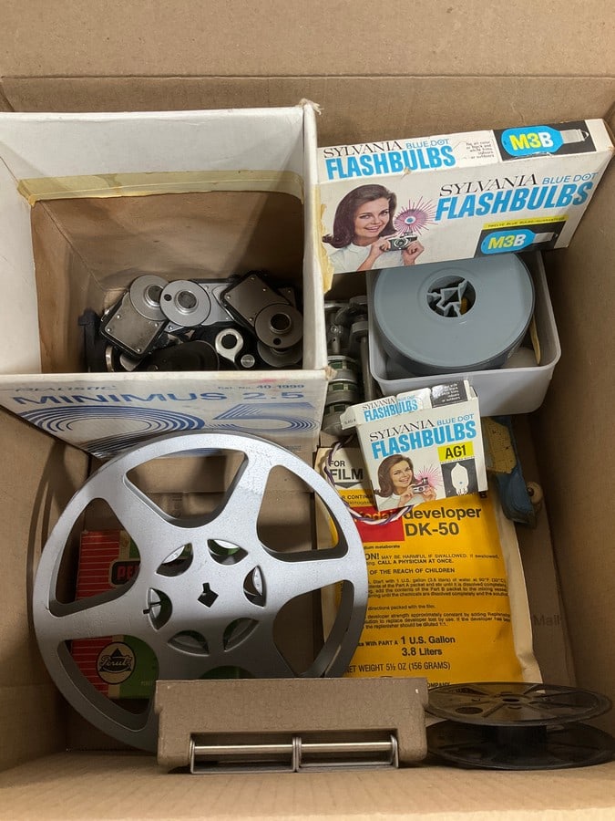Vintage flashbulbs, film lenses, and more (1 of 1)