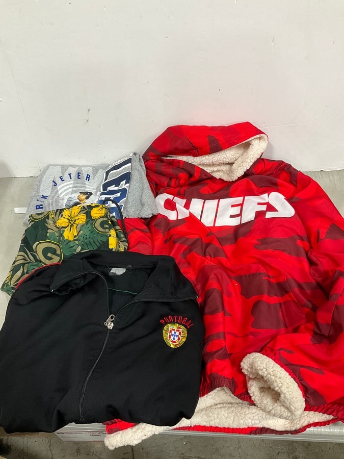 Chiefs hoodie, Green Bay Packers shorts, and more(various sizes) (1 of 1)