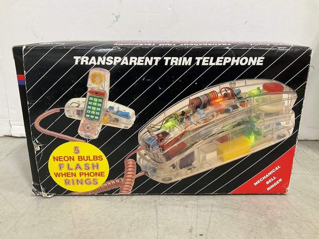 Vintage Transparent Trim Telephone *in box*: Vintage Transparent Trim Telephone *in box*