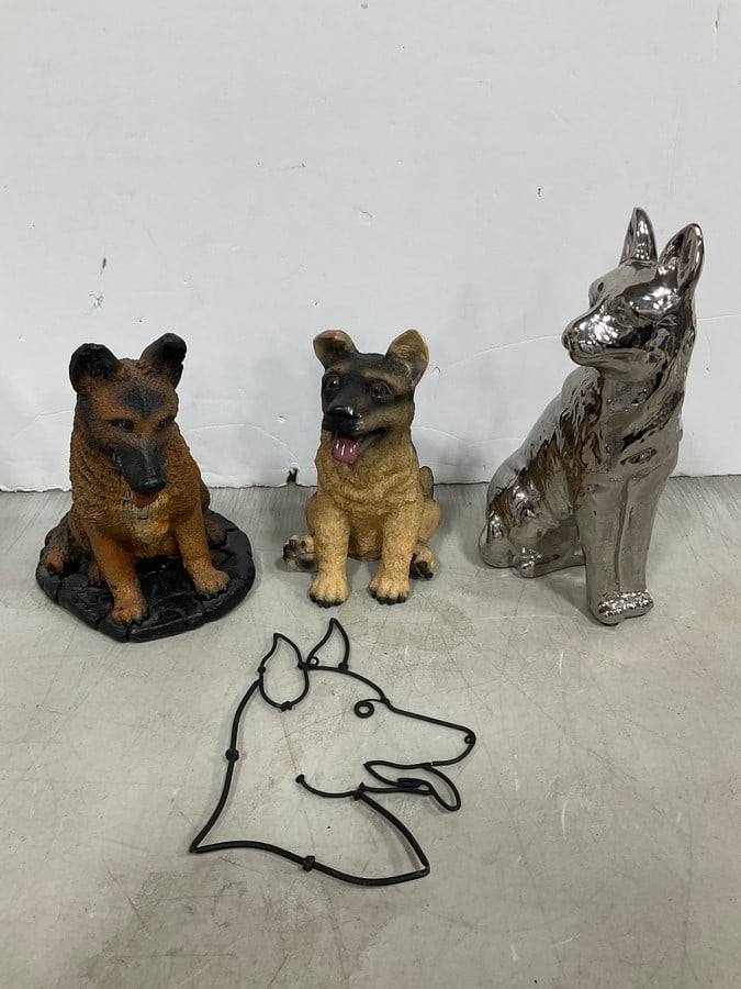 Various Dog Statues, and more (Tallest - 10.5in): Various Dog Statues, and more (Tallest - 10.5in)