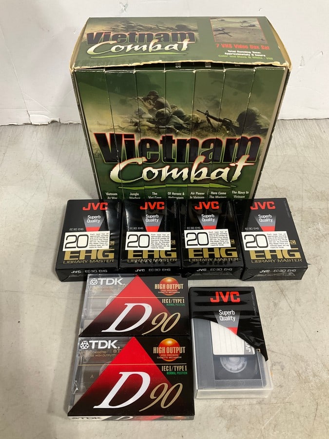 Vietnam Combat VHS Tapes, and Blank Cassette Tapes: Vietnam Combat VHS Tapes, and Blank Cassette Tapes
