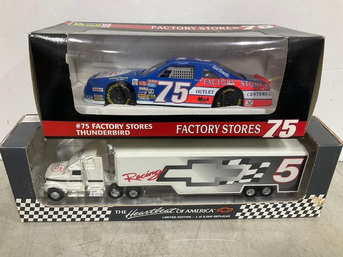 Chevrolet Racing Transporter, and Factory Stores Thunderbird Diecast Models *new in boxes*: Chevrolet Racing Transporter, and Factory Stores Thunderbird Diecast Models *new in boxes*