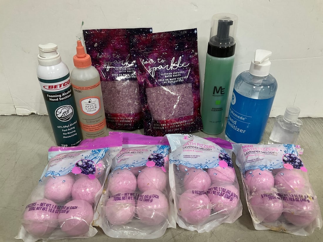 Bath Fizzers/Bath Salts, Foaming Cleanser, Hand Sanitizer, and more: Bath Fizzers/Bath Salts, Foaming Cleanser, Hand Sanitizer, and more