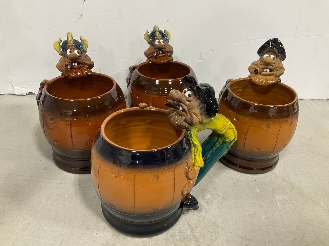 Handmade Troll Mugs by Robert Karlinsey(7in Tall): Handmade Troll Mugs by Robert Karlinsey(7in Tall)