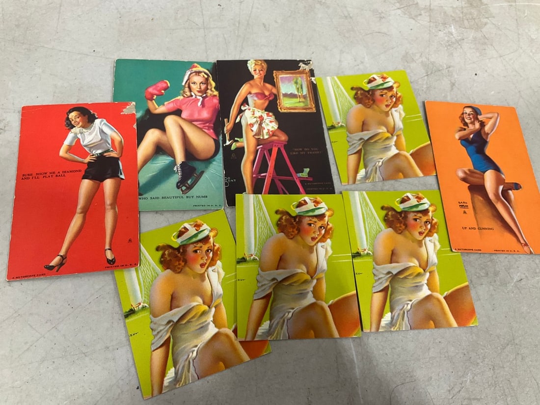 Vintage 1940s Mutoschope Cards All American Pin up Girls: Vintage 1940s Mutoschope Cards All American Pin up Girls
