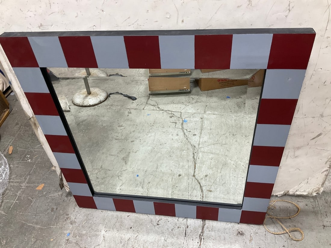 Folk Art Bevelled Mirror (30inx30in) (1 of 1)