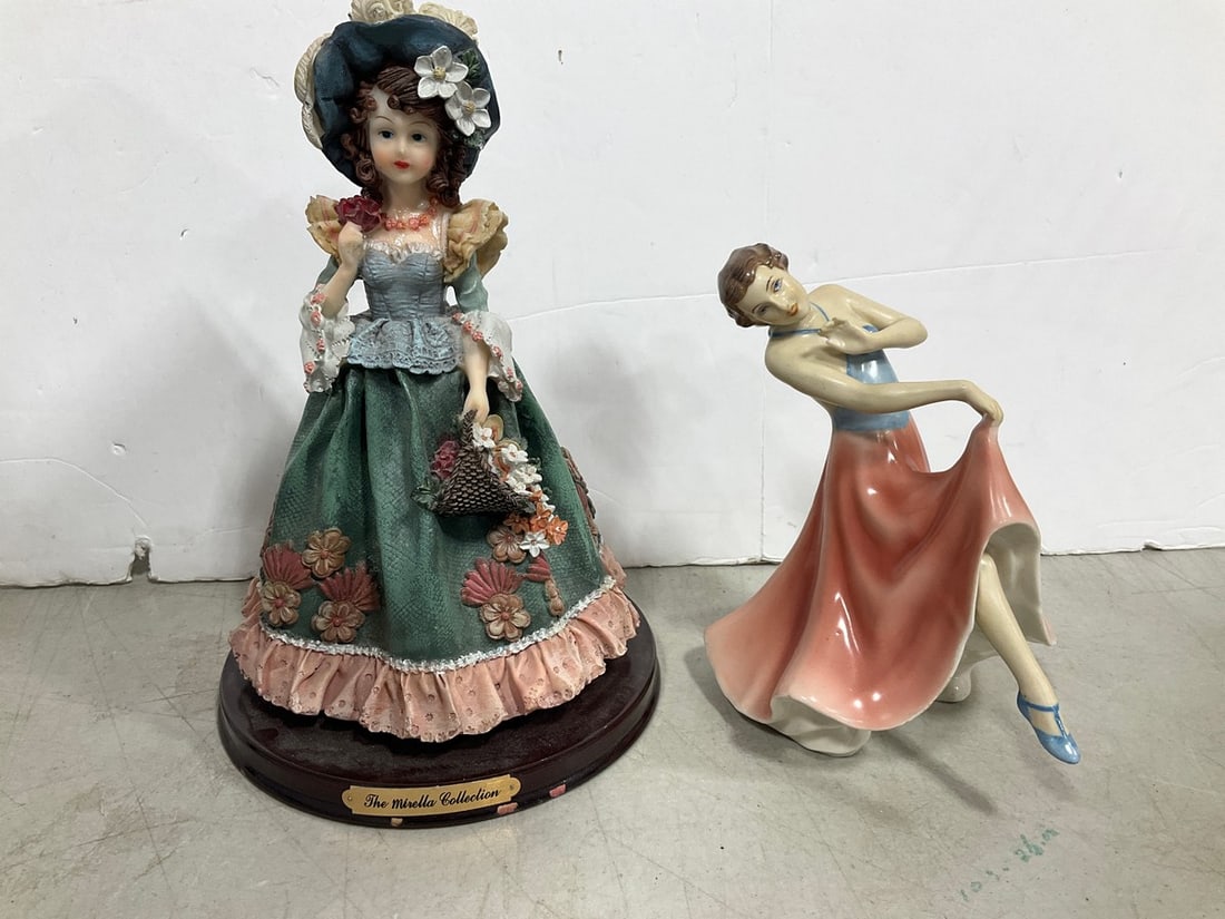 Royal Dux statue(has been glued) and the Mirella Collection statue(10.5in.tall): Royal Dux statue(has been glued) and the Mirella Collection statue(10.5in.tall)