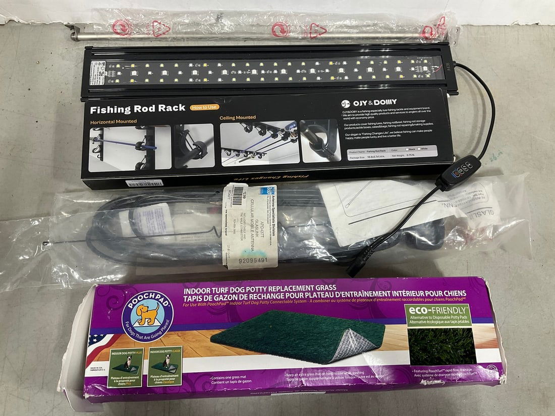 Fishing rod rack, indoor turf potty replacement grass, and more: Fishing rod rack, indoor turf potty replacement grass, and more