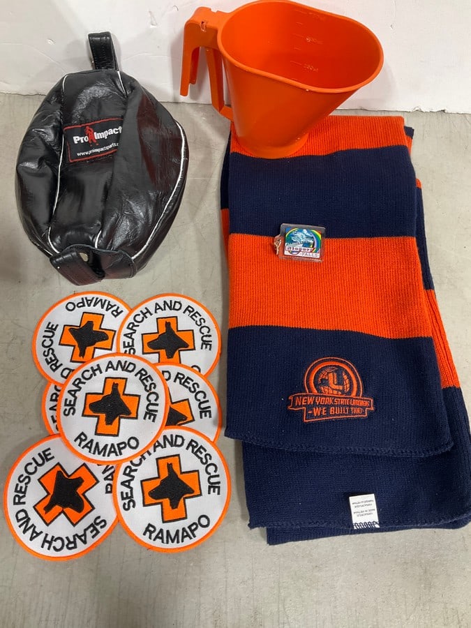 Search and rescue badges, New York State Laborers scarf, and more: Search and rescue badges, New York State Laborers scarf, and more