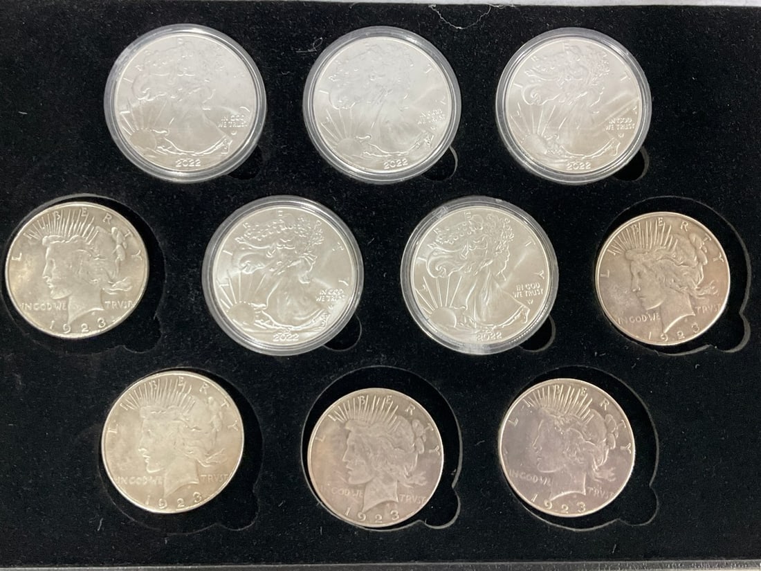 Replica coins in case: Replica coins in case