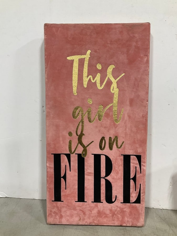 This girl is on fire canvas wall decor: This girl is on fire canvas wall decor