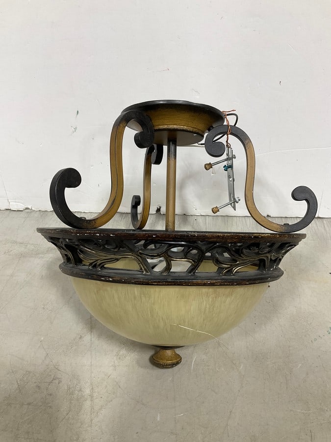 Hampton Bay caffe patina flush mount ceiling fixture: Hampton Bay caffe patina flush mount ceiling fixture