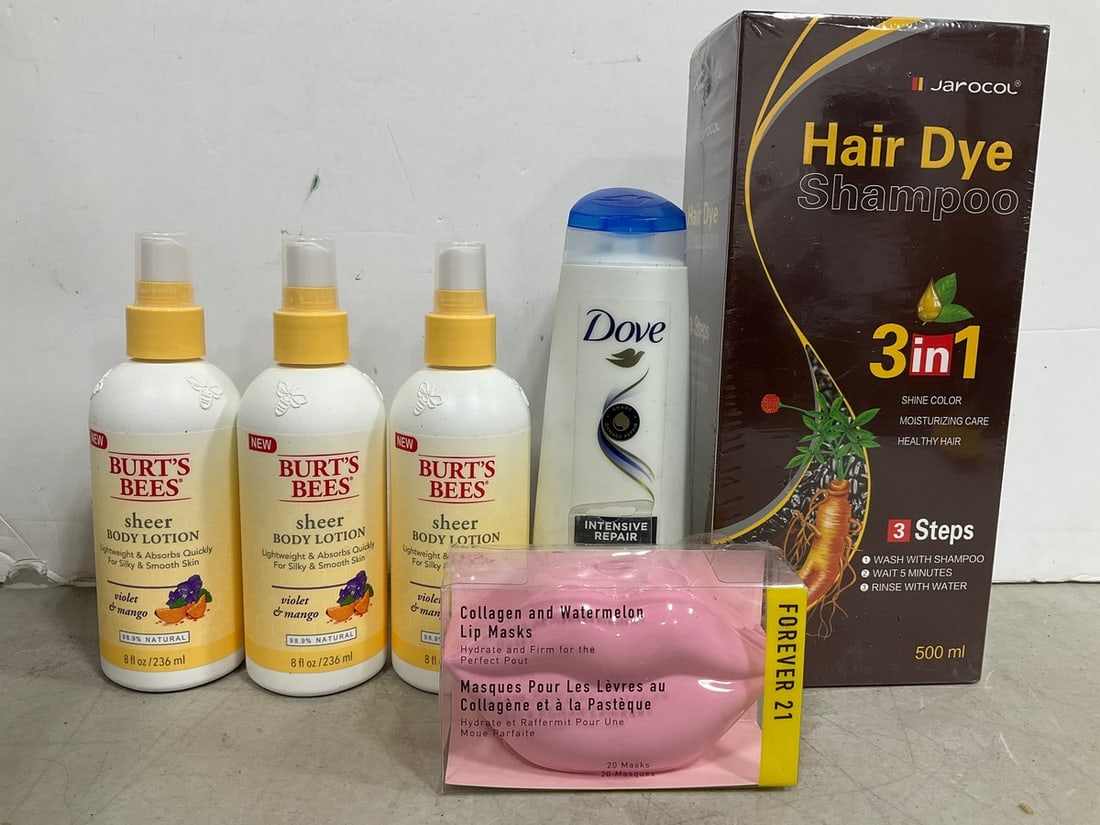 Hair Dye Shampoo, Burts Bees Body Lotions, Lip Masks, and more: Hair Dye Shampoo, Burts Bees Body Lotions, Lip Masks, and more