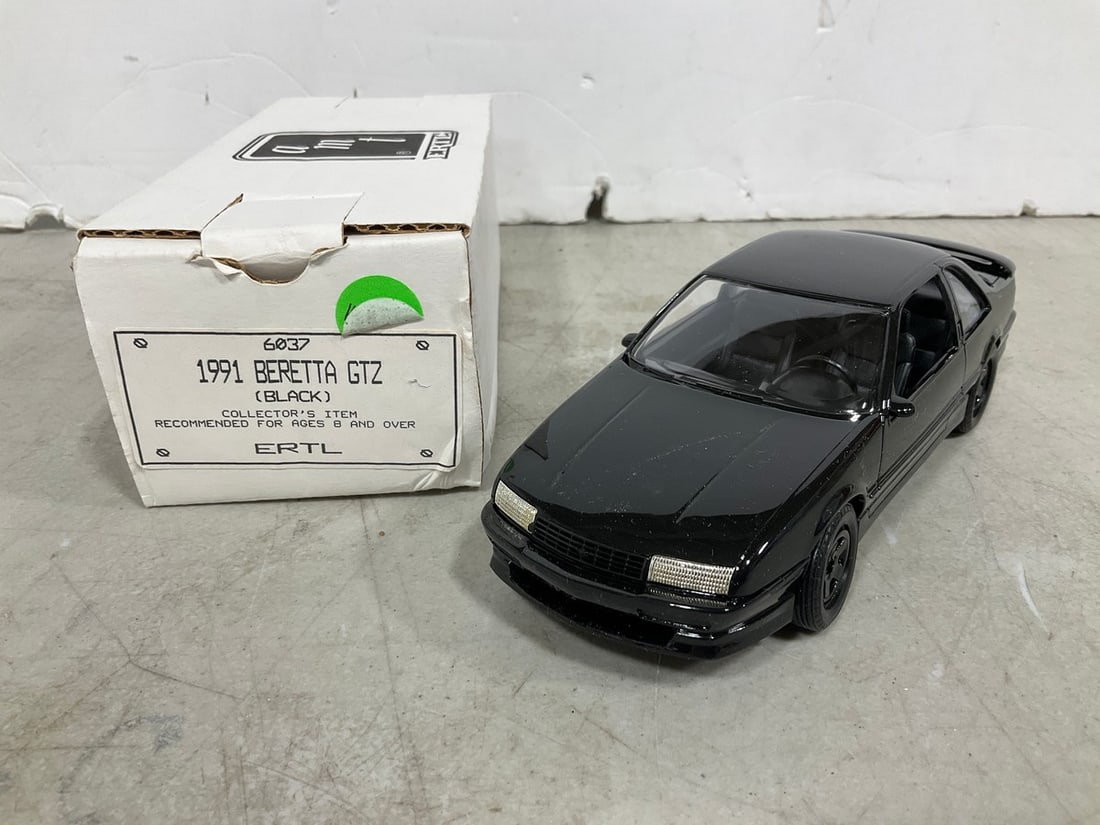 ERTL 1991 Beretta GTZ Dealer Promo Car - Black: ERTL 1991 Beretta GTZ Dealer Promo Car - Black