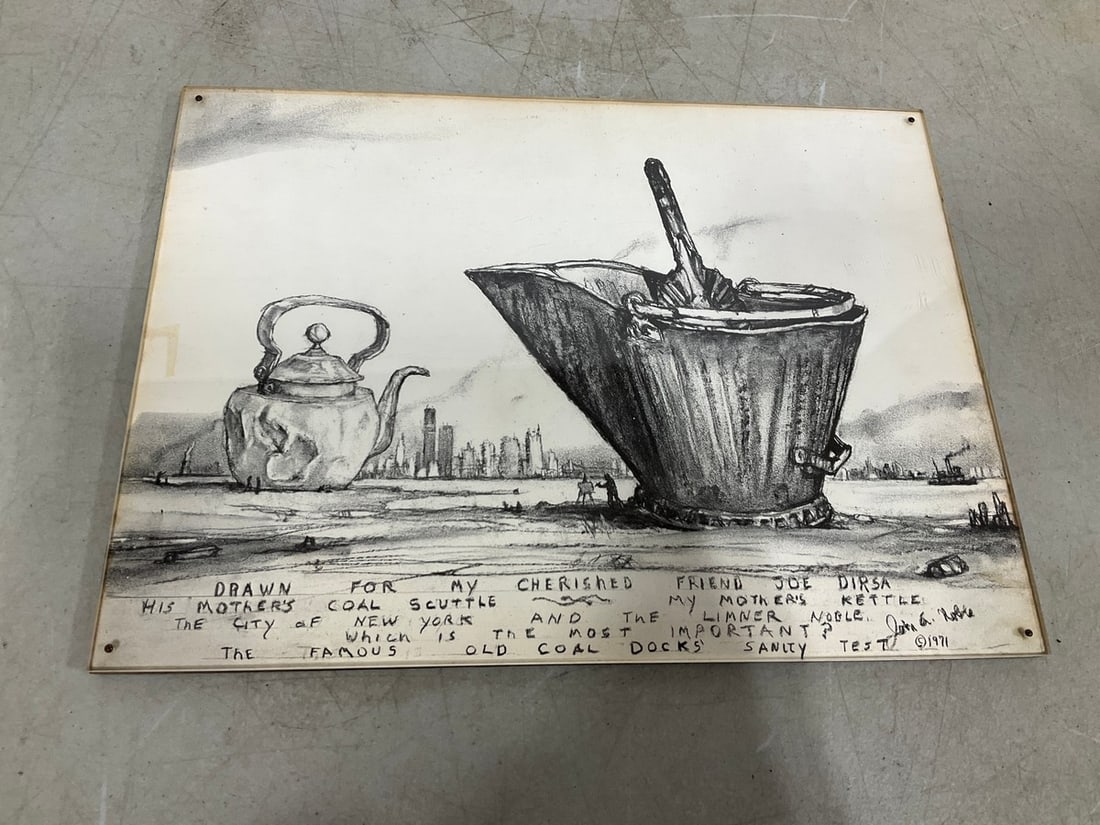 Framed artwork by John Noble(8.5in.x11.5in.): Framed artwork by John Noble(8.5in.x11.5in.)