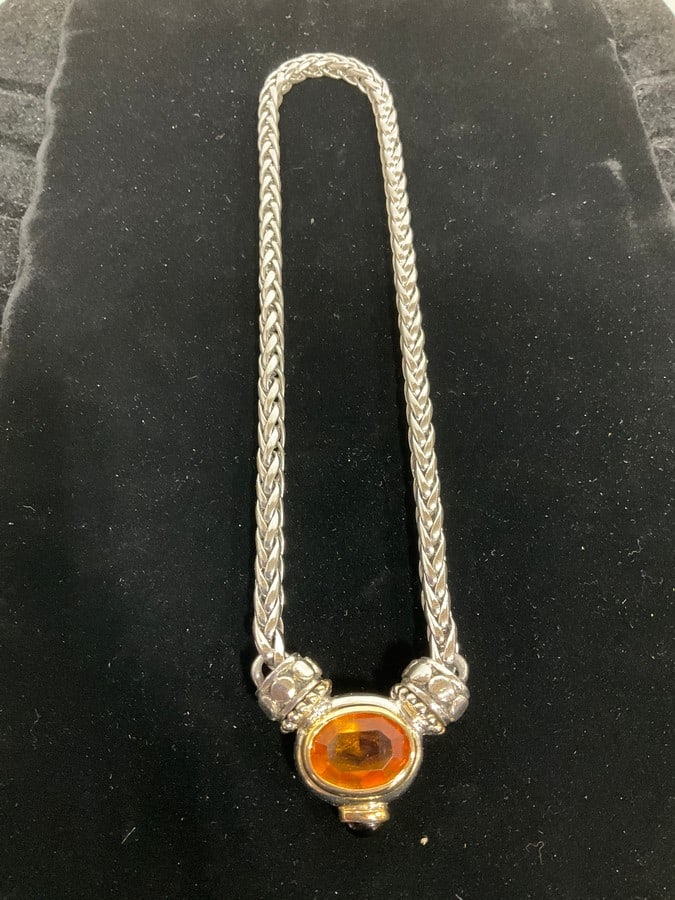 Tiger Eye Amber Necklace: Tiger Eye Amber Necklace