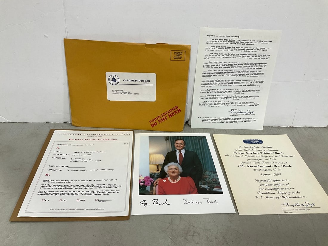 George and Barbara Bush Photographic Signed Print: George and Barbara Bush Photographic Signed Print