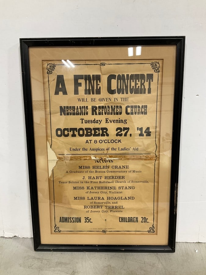 Framed Vintage Concert Poster (16inx23.5in): Framed Vintage Concert Poster (16inx23.5in)