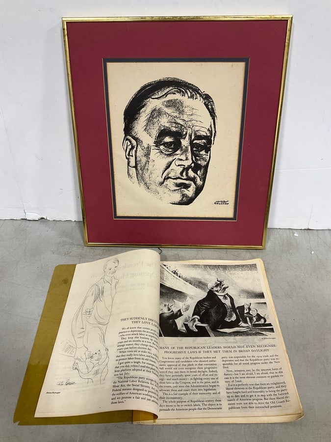 Framed President Roosevelt Art Print with Booklet (14inx16in): Framed President Roosevelt Art Print with Booklet (14inx16in)