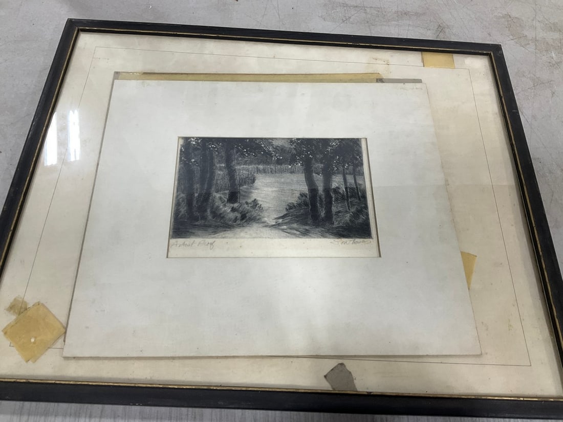 Framed and Signed Landscape Artwork (17inx21in) (1 of 1)