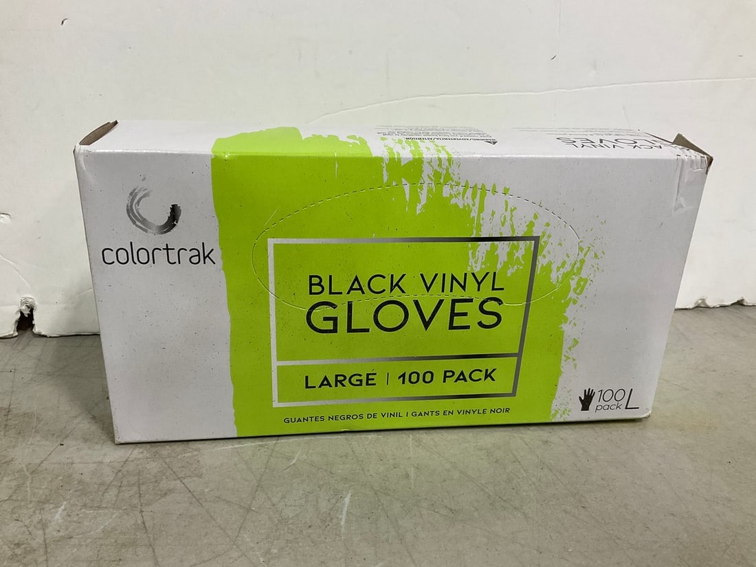 Colortrak Black Vinyl Gloves - Large (100pack): Colortrak Black Vinyl Gloves - Large (100pack)