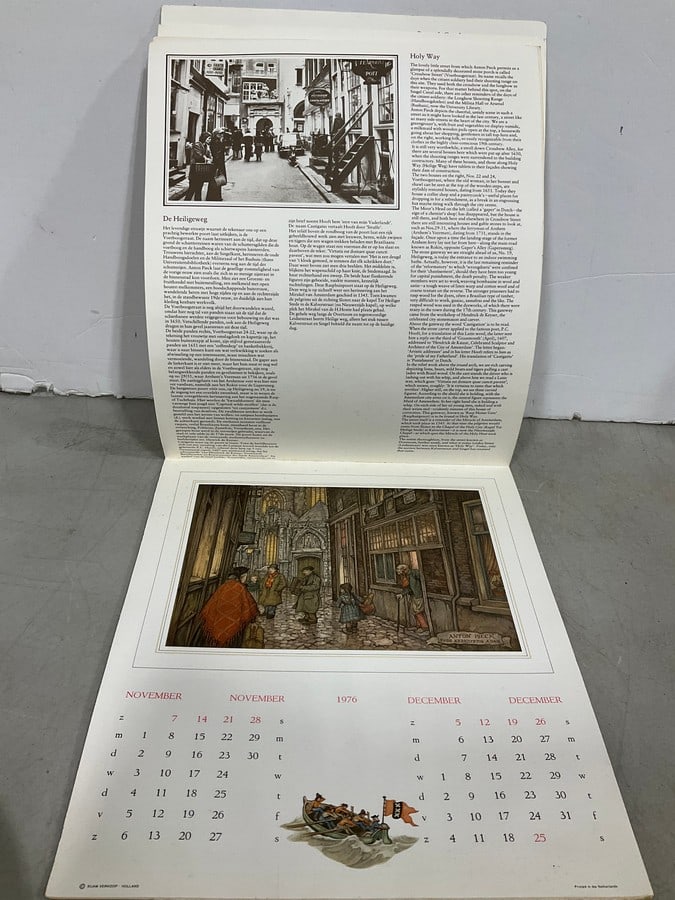 1976 Anton Pieck Amsterdam Calendar: 1976 Anton Pieck Amsterdam Calendar
