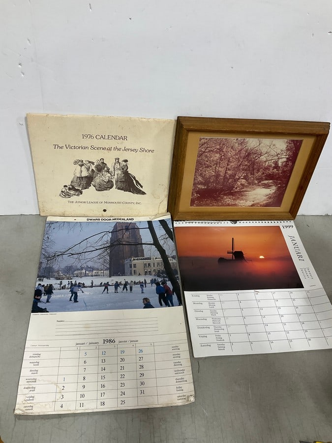 Framed Artwork, and Various Calendars: Framed Artwork, and Various Calendars