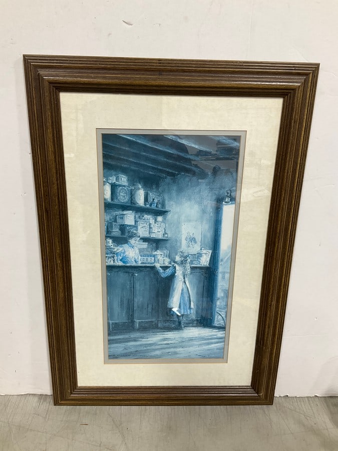 Framed Art Print Signed Robert Lovesay (17.5inx25.5in): Framed Art Print Signed Robert Lovesay (17.5inx25.5in)