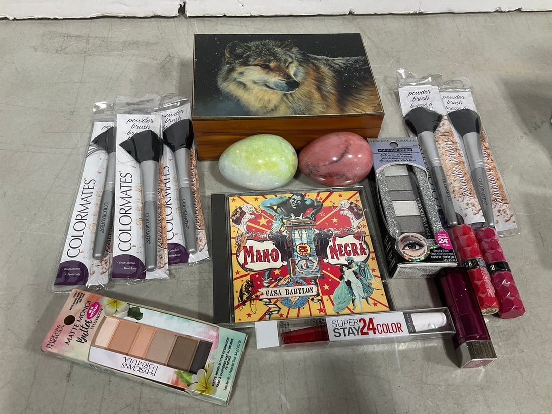 Decorative Eggs, Makeup Brushes, Various Makeup, and more: Decorative Eggs, Makeup Brushes, Various Makeup, and more