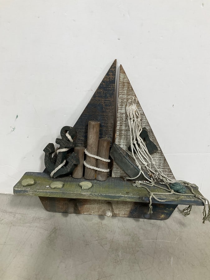 Vintage Boat Hanging Rack: Vintage Boat Hanging Rack