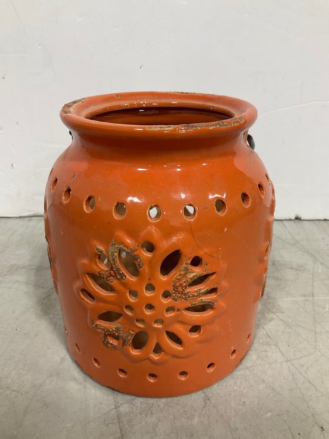 Ceramic Candle Lantern (6.5in Tall): Ceramic Candle Lantern (6.5in Tall)