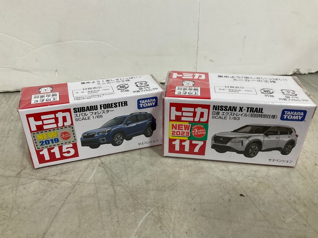 Tomy Nissan X-Trail and Subaru Forester Models *new in boxes*: Tomy Nissan X-Trail and Subaru Forester Models *new in boxes*