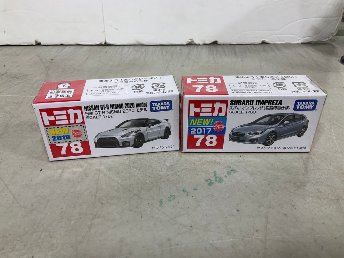 Tomy Subaru Impreza and Nissan GT-R Nismo 2020 Model Cars *new in boxes*: Tomy Subaru Impreza and Nissan GT-R Nismo 2020 Model Cars *new in boxes*