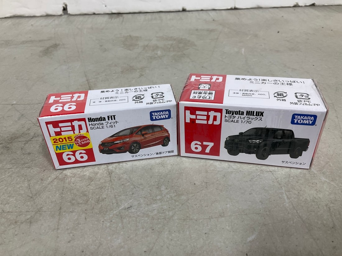 Tomy Honda FIT and Toyota Hilux Model Cars *new in boxes*: Tomy Honda FIT and Toyota Hilux Model Cars *new in boxes*