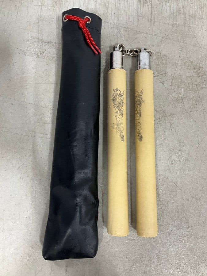 Nunchucks with case: Nunchucks with case