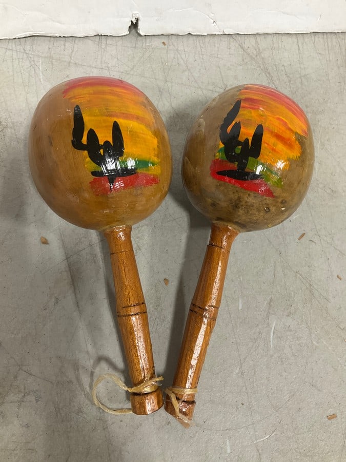 Handpainted and Signed Maracas: Handpainted and Signed Maracas