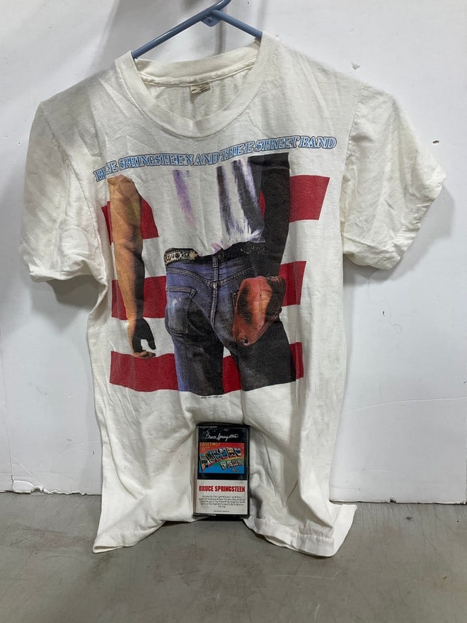 Bruce Springsteen Tshirt (Size: L) and Cassette Tape: Bruce Springsteen Tshirt (Size: L) and Cassette Tape