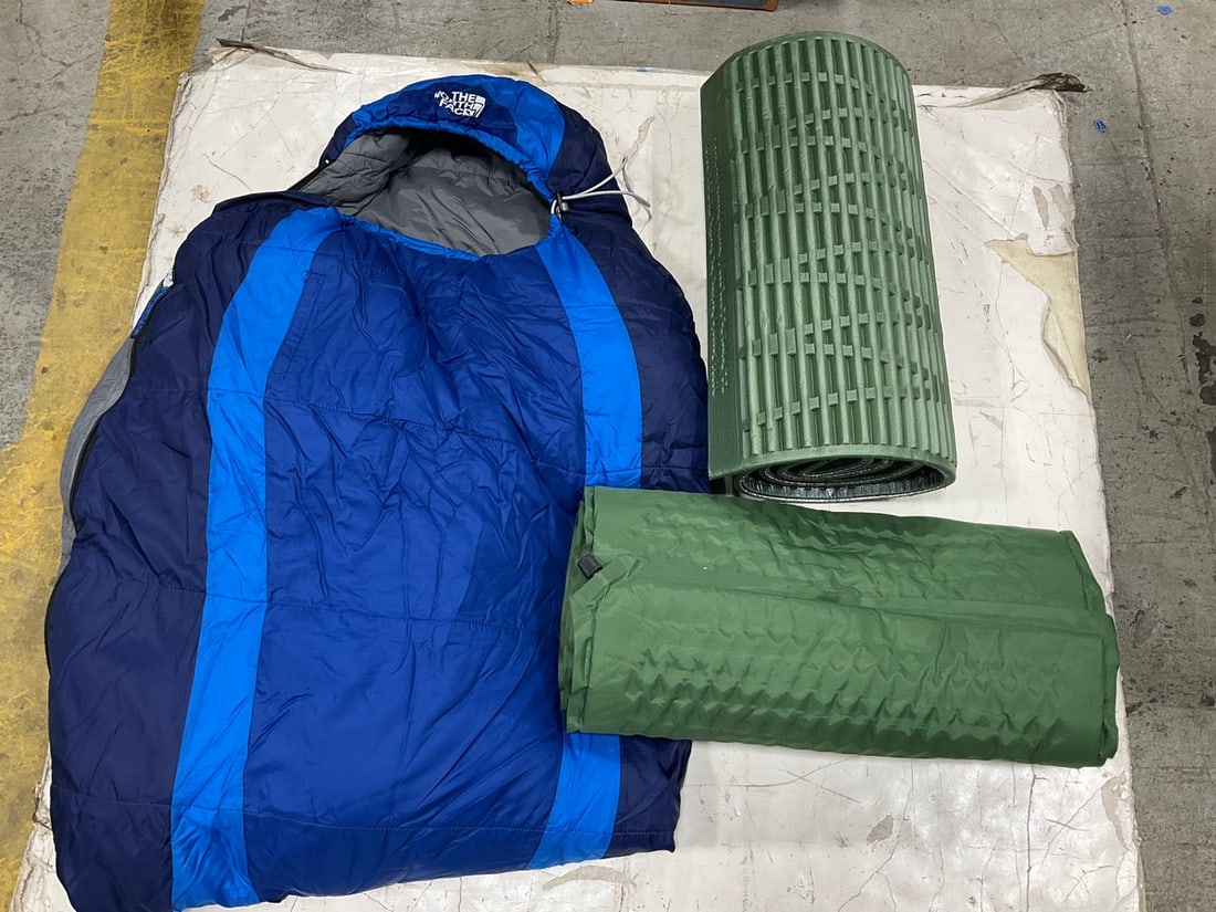 North Face Sleeping Bag *zipper broken*, and Sleeping Pads: North Face Sleeping Bag *zipper broken*, and Sleeping Pads